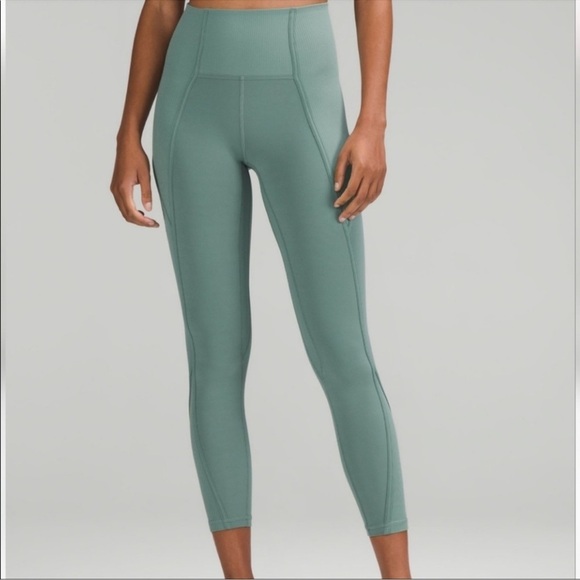 Lululemon Align Rib Panel HR Tight 25" - Tidewater Teal - 4 NWT - Picture 1 of 6